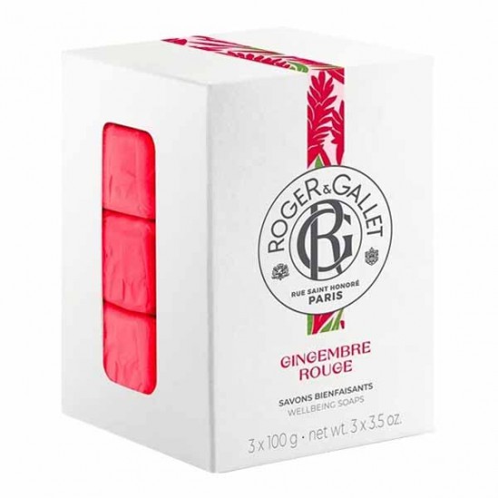 Roger & Gallet Gingembre Rouge coffret savon bienfaisants 300g Roger & Gallet Gingembre Rouge coffret savon bienfaisants 300g