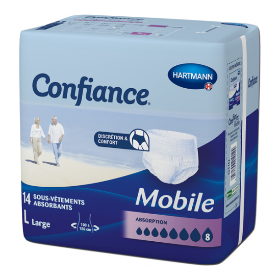 Paul Hartmann Confiance Mobile slip absorbant 8 gouttes L 14 sachets