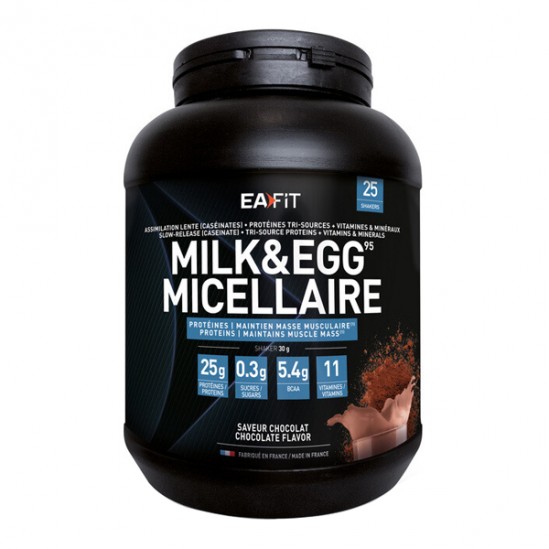 Eafit Milk & Egg micellaire 95 saveur chocolat 750gr