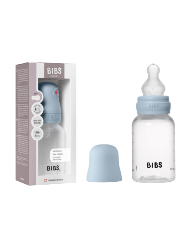 BIBS Biberon en plastique 150 ml  Silicone - Baby Blue