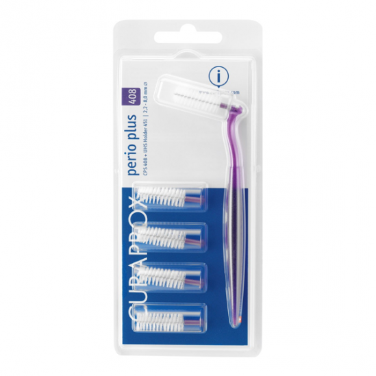 Curaprox CPS 408 Perio plus 5 brossettes interdentaires + manche Curaprox CPS 408 Perio plus 5 brossettes interdentaires + manche