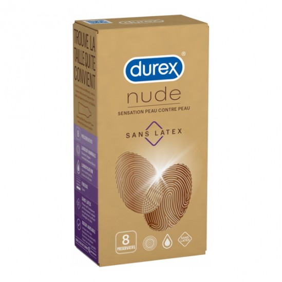 Durex Nude sans latex 8 préservatifs Durex Nude sans latex 8 préservatifs