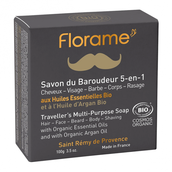Florame Homme savon du Baroudeur 5 en 1 bio 100gr Florame Homme savon du Baroudeur 5 en 1 bio 100gr