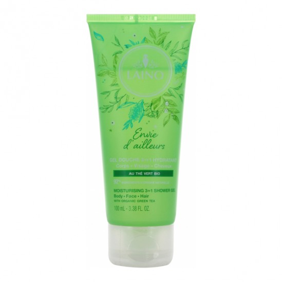 Laino gel douche 3 en 1 hydratant au thé vert bio 100ml Laino gel douche 3 en 1 hydratant au thé vert bio 100ml