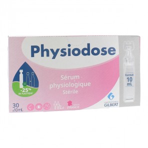Physiodose sérum physiologique stérile 30 unidoses de 10ml