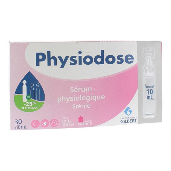 Physiodose sérum physiologique stérile 30 unidoses de 10ml Physiodose sérum physiologique stérile 30 unidoses de 10ml
