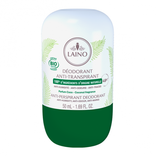 Laino déodorant anti-transpirant coco bio 50ml Laino déodorant anti-transpirant coco bio 50ml
