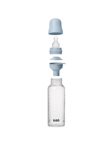 BIBS Biberon en plastique 270 ml  Silicone - Baby Blue