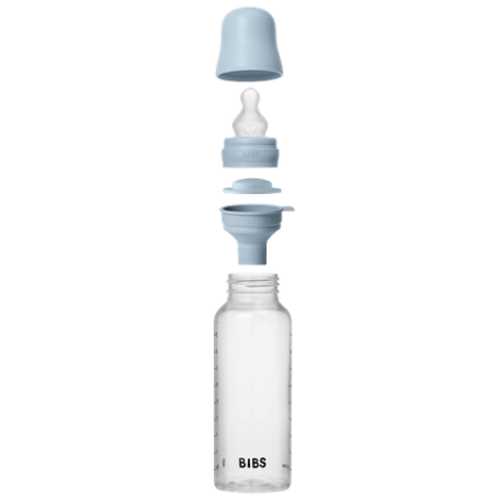 BIBS Biberon en plastique 270 ml  Silicone - Baby Blue