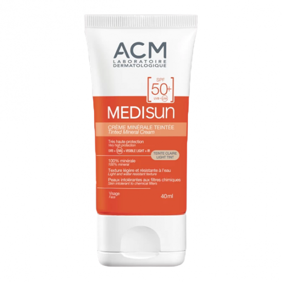 ACM Medisun crème minérale teintée claire spf50+ tube 40ml ACM Medisun crème minérale teintée claire spf50+ tube 40ml