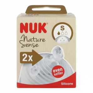 Nuk nature sense 2 tétines silicone S