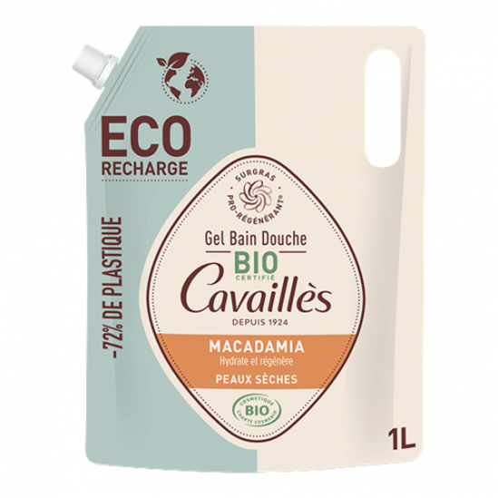 Rogé Cavaillès éco-recharge gel bain douche certifié bio macadamia 1L Rogé Cavaillès éco-recharge gel bain douche certifié bio macadamia 1L