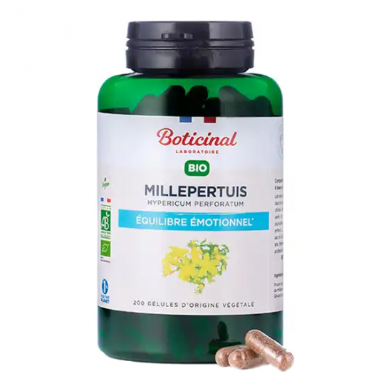 Boticinal Millepertuis bio 200 gélules végétales Boticinal Millepertuis bio 200 gélules végétales