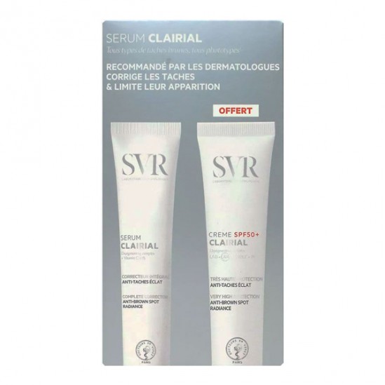 SVR Clairial sérum 40ml + crème SPF50+ 40ml SVR Clairial sérum 40ml + crème SPF50+ 40ml