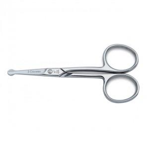 3 Claveles ciseaux à poils de nez droit 10cm 80021