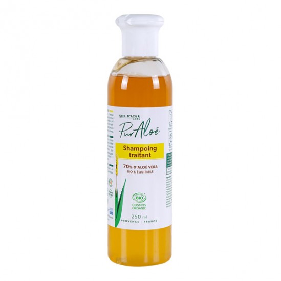 Pur Aloé shampooing traitant aloé vera 70% 250ml Pur Aloé shampooing traitant aloé vera 70% 250ml