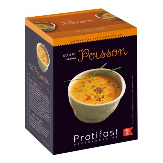 Protifast Soupe saveur poisson avec croûtons 7 sachets de 28,3gr Protifast Soupe saveur poisson avec croûtons 7 sachets de 28,3gr