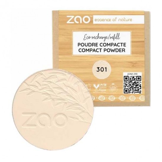 ZAO Recharge poudre compacte 301 ivoire