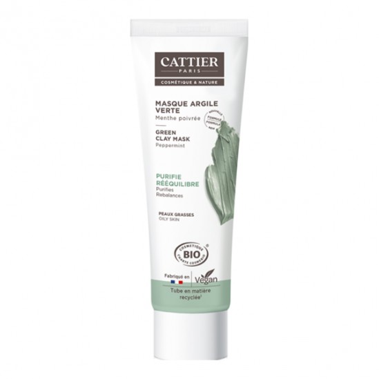 Cattier masque à l'argile verte peaux grasses 100ml Cattier masque à l'argile verte peaux grasses 100ml
