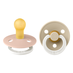 Sucettes BIBS Colour Round Blush / Vanilla - GLOW (0-6mois)